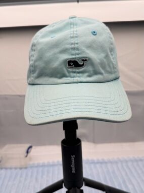 Vineyard Vines Pale Aqua Whale Embroidered Baseball Cap